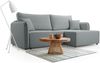 Selsey 'Kassian' Ecksofa mit Schlaffunktion und Bettkasten, hellgrau, rechts Bild 2