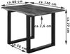 Esstisch Baumkante massiv Akazie nussbaum 120 x 80 schwarz U-Gestell LUBIN 76509391 Bild 2
