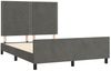 Bettgestell mit Kopfteil Samt Dunkelgrau 140x190 cm, Härtegrad: H2 [3125691] Bild 4