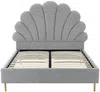 Vente-unique - LIVAYA Bett Stoff Grau - B 215 cm x H 150 cm x L 187 cm Bild 3