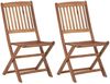 vidaXL Klappbare Gartenstühle 2 Stk. mit Kissen Massivholz Akazie 3064647 Bild 3