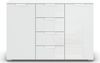 rauch Aditio Box, Kommode, 2-türig, 4 Schubladen, mit Glasfront, mit Softclose-Funktion, Farbe Weiß, BxHxT 120x81x42cm Bild 2