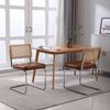OKWISH Esszimmerstuhl Polsterstuhl Küchenstuhl (Akzentstühle Rattan Esszimmerstühle Set von 2), gepolsterte getuftete Kunstleder Bild 5