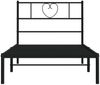 vidaXL Bettgestell mit Kopfteil Metall Schwarz 100x190 cm 355457 Bild 5