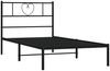 vidaXL Bettgestell mit Kopfteil Metall Schwarz 100x190 cm 355457 Bild 4
