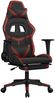 vidaXL Gaming-Stuhl mit Fußstütze Schwarz und Weinrot Kunstleder 3143683 Bild 2