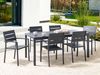 Gartentisch Set VERNIO 180x90x76 cm Schwarz Bild 3