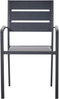 Gartentisch Set VERNIO 180x90x76 cm Schwarz Bild 5