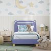 vidaXL Kinderbettgestell mit Kopfteil Jeans blau 80 x 160 cm Stoff 42011213 Bild 3