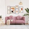 vidaXL Sofa mit Kissen 2-Sitzer Rosa Samt 372635 Bild 3