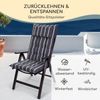 Sylt Polsterauflage Sesselauflage Kopfkissen Polyester 50 x 120 x 9 cm Grau / Hellgrau Bild 2