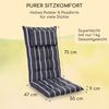 Sylt Polsterauflage Sesselauflage Kopfkissen Polyester 50 x 120 x 9 cm Grau / Hellgrau Bild 5
