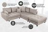 riess-ambiente Ecksofa KENT 220cm greige / schwarz, Einzelartikel 1 Teile, Wohnzimmer · Cord · mit Federkern · inklusive Hocker · L-Form · Modern Bild 3