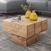 Beistelltisch Cube Akazie Massivholz 44x44x30cm Landhausstil Bild 3