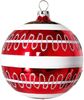 Weihnachtskugel Ø 8cm Welle rot Schatzhauser Thüringer Glas und Weihnachtsschmuck Bild 1