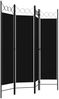 vidaXL 4-tlg. Raumteiler Schwarz 160 x 180 cm 320705 Bild 3