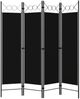 vidaXL 4-tlg. Raumteiler Schwarz 160 x 180 cm 320705 Bild 2