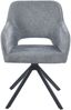 Esszimmerstuhl Armlehnstuhl 360 Grad mit Stoffbezug silber MILLY 140238286 Bild 2