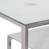 vidaXL Konsolentisch Silbern Edelstahl und Hartglas 350003 Bild 5