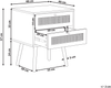 Nachttisch mit 2 Schubladen PEROTE Rattan Heller Holzfarbton Bild 2