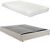 Polsterbett Nola mit Matratze 160x200 cm Leinen Beige [en. casa] Bild 2