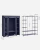 SONGMICS Stoffschrank, faltbar, Vliesstoff, 45 x 150 x 175 cm, Marineblau Bild 3