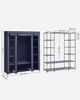 SONGMICS Stoffschrank, faltbar, Vliesstoff, 45 x 150 x 175 cm, Marineblau Bild 5