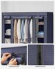 SONGMICS Stoffschrank, faltbar, Vliesstoff, 45 x 150 x 175 cm, Marineblau Bild 4