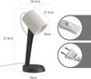 ZMH Nachttischlampe Wohnzimmer Tischlampe mit Kabel - Tischleuchte 2er Set Kleine E14 Lampe Dunkelgrau Tischlampen Moderne Landhausstil für Esstisch Schlafzimmer - Ohne Leuchtmittel Bild 2