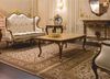 Casa Padrino Luxus Barock Couchtisch Beige / Dunkelbraun / Gold 146 cm - Made in Italy Bild 4