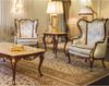 Casa Padrino Luxus Barock Couchtisch Beige / Dunkelbraun / Gold 146 cm - Made in Italy Bild 3