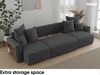 MEBLINI Schlafcouch mit Bettkasten - 312x142x73cm - Dunkelgrau Cordstoff - SOLARIS - Ecksofa mit Schlaffunktion - Sofa mit Relaxfunktion und Kopfstützen - Couch U-Form - Eckcouch - Wohnlandschaft Bild 4