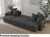 MEBLINI Schlafcouch mit Bettkasten - 312x142x73cm - Dunkelgrau Cordstoff - SOLARIS - Ecksofa mit Schlaffunktion - Sofa mit Relaxfunktion und Kopfstützen - Couch U-Form - Eckcouch - Wohnlandschaft Bild 5