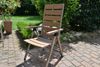 Garnitur Orlando im Edelstahl/Teak Look 180/270cmx100cm + 6 Hochlehner-Sessel Bild 3