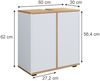 Waschbeckenunterschrank Didi Weiß/Artisan 60 x 62 cm mit 2 Türen Vicco Bild 3