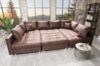 riess-ambiente Wohnlandschaft KENT 305cm antik braun - Federkern, modern, inkl. Hocker u. Kissen, Set 2 Teile, Wohnzimmer · XXL · U-Form · Federkern · Microfaser · Hocker & Kissen Bild 4