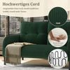 Cord-Zweisitzer, mit Komfortpolsterung Hohe Rückenlehne & Seitentaschen Metallfüße Integrierte Seitentaschen Bild 3