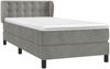 vidaXL Polsterbett mit Matratze Hellgrau 80x200 cm Samt, Härtegrad: H2 [3127697] Bild 3