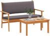 vidaXL Gartensofa-set mit Kissen 2 pcs Anthrazit Massivholz Akazie 4106583 Bild 3