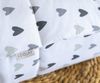 Loolay Bettnestchen HERZ Grau Hellgrau Baumwolle Atmungsaktives Babybett BETTUMRANDUNG, (Bett 140x70cm - 420, 210 x 30cm, 120x60cm - 360, 180 x 30 cm, Babyaussttatung Umrandung Kopfschutz Kantenschutz Bettschlange), Super PREMIUM Baby GESCHENK! 100% Na... Bild 1