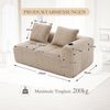 Sofa 158x93x61 cm, Sitzfläche für zwei Personen, Cordstoff (khaki) mit Seitenfächern und Becherhaltern Bild 4