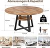 GarveeMore Esstisch Runder für 4-6 Personen,120 cm,Landhausküchentisch mit Stauraum, Küchentische für Esszimmer,Küche,Wohnzimmer,Wohnung Bild 2