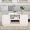 vidaXL Couchtisch Weiß 90x49x40,5 cm Massivholz Kiefer 814400 Bild 3