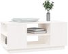 vidaXL Couchtisch Weiß 90x49x40,5 cm Massivholz Kiefer 814400 Bild 4