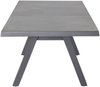 VIVERA Ausziehtisch 100x160 Platte Keramik schräge Kante, Beton-Optik, Alugestell anthrazit Bild 2