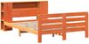 vidaXL Massivholzbett ohne Matratze Wachsbraun 140x190 cm Kiefernholz 3309901 Bild 3