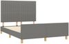 vidaXL Polsterbett mit Kopfteil Stoff Dunkelgrau 140x200 cm Bild 4