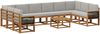 vidaXL Outdoor-Sofagarnitur mit Kissen 11 pcs Natürlich und Hellgrau 3385592 Bild 2