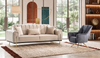 Sitzgruppe/Sofa Set - Wohnzimmergarnitur "Elara" 3+3+1-Beige/Grau Bild 2