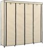 vidaXL Kleiderschrank mit 4 Fächern, creme, 175 x 45 x 170 cm Bild 2